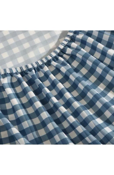 Eddie Bauer Preston Check Microfiber Sheet Set In Blue