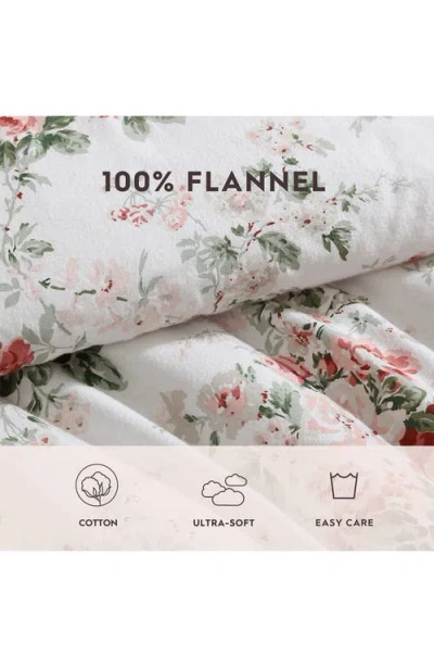 Laura Ashley Ashfield Flannel Comforter Set In White
