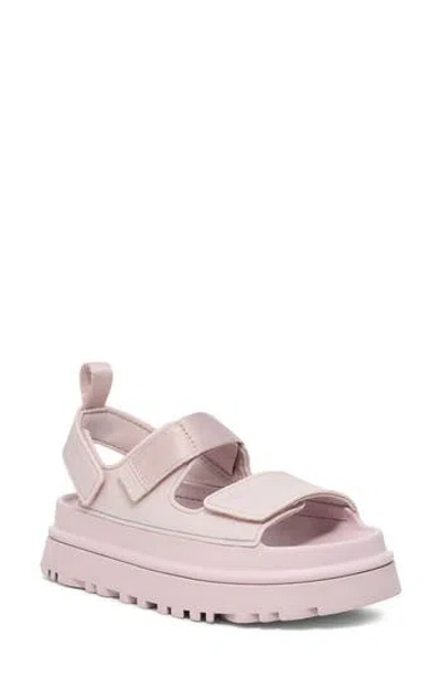 Ugg Shimmering Platform Sandals Pull Tab In Pink