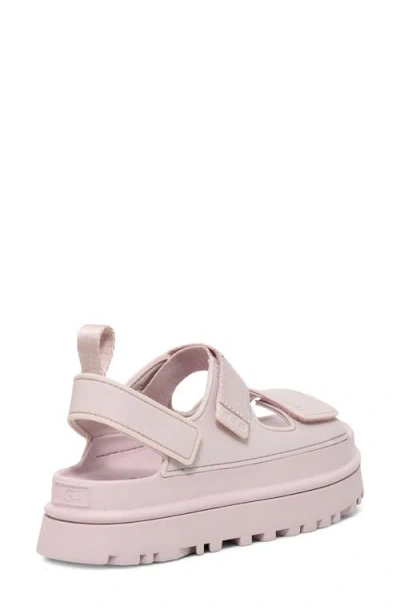 Ugg Shimmering Platform Sandals Pull Tab In Pink