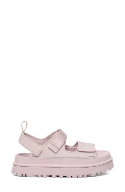 Ugg Shimmering Platform Sandals Pull Tab In Pink