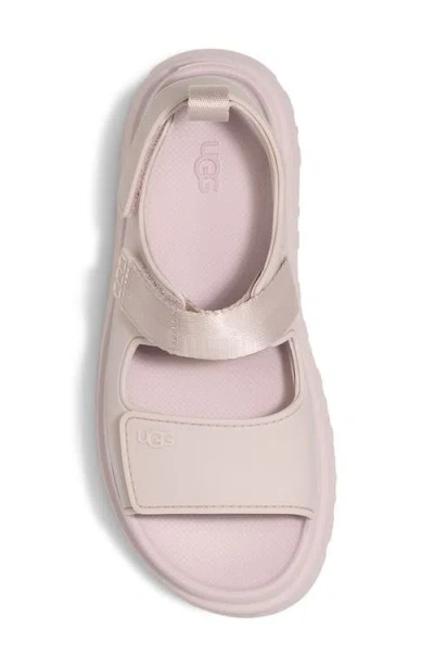 Ugg Shimmering Platform Sandals Pull Tab In Pink