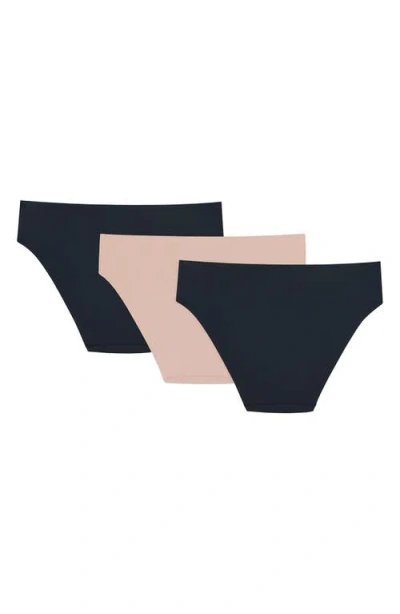 Dkny 3-pack Laser Cut Bikini In Multi