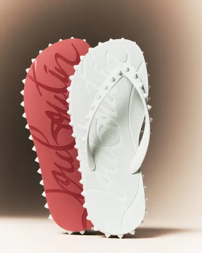 Christian Louboutin Super Loubi Flip Spiked Thong Sandals In Pink