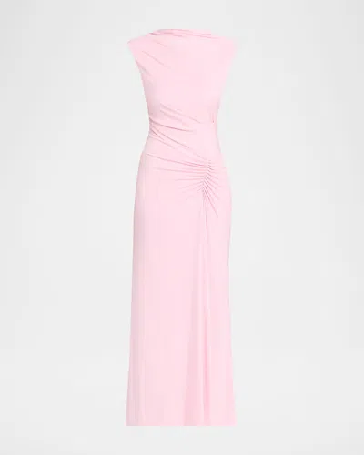 Simkhai Acacia Draped Jersey Dress In Pink