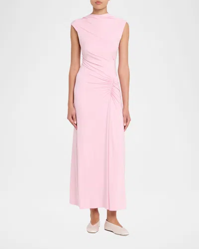 Simkhai Acacia Draped Jersey Dress In Pink