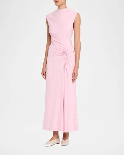 Simkhai Acacia Draped Jersey Dress In Pink