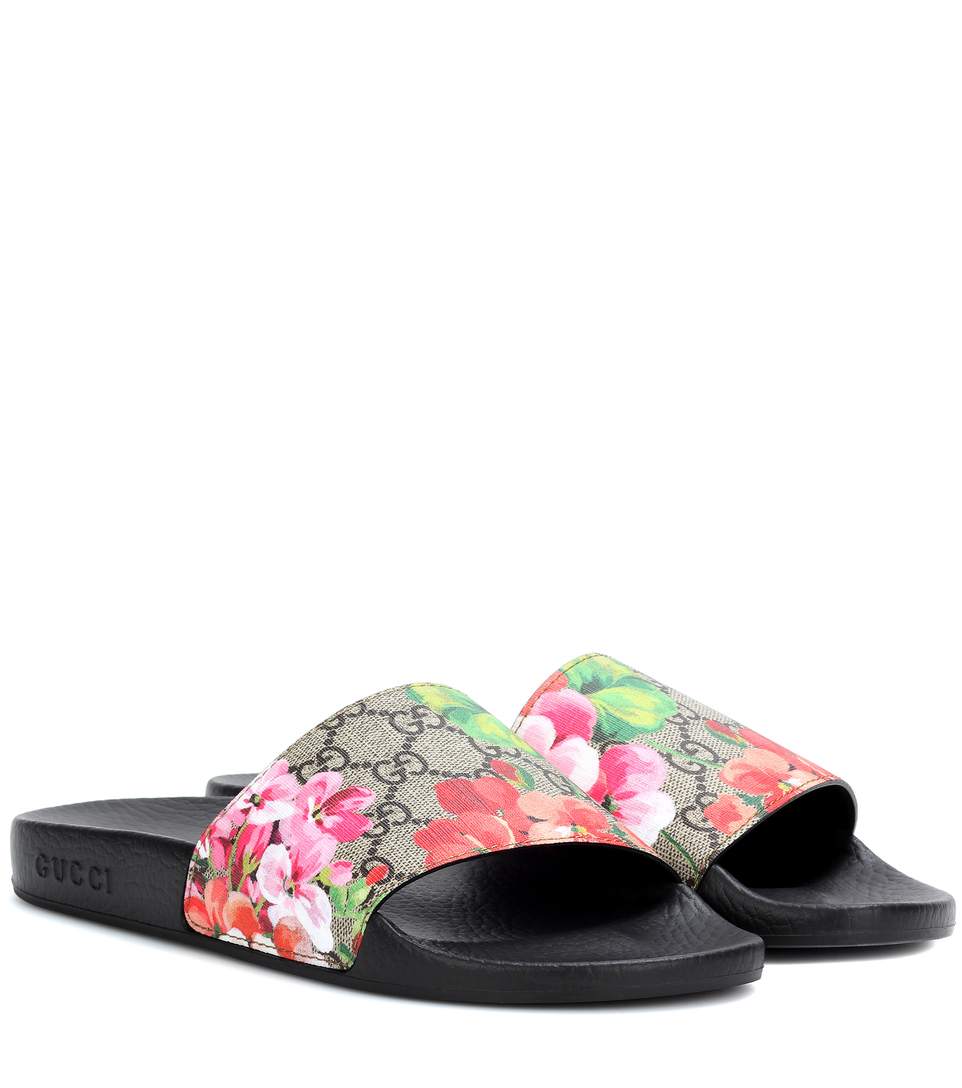 gucci flip flops flowers