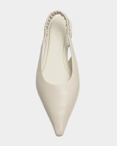 Rag & Bone Mercer Pointed Toe Slingback Flat In White