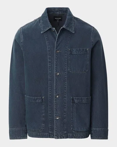Rag & Bone Evan Infuse Denim Chore Jacket In Blue