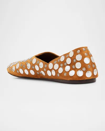 Khaite Jane Studded Leather Ballerina Flats In Multi