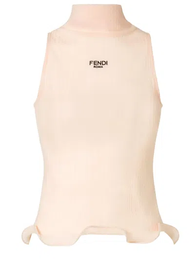 Fendi Tops With Logo In Pink