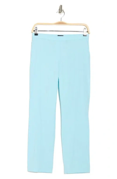 Theory Treeca Linen Blend Pull-on Crop Pants In Blue