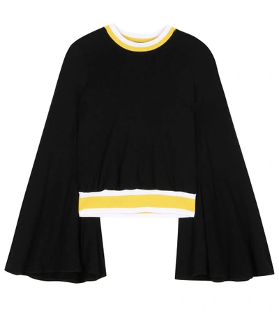 Ellery Immortal Bell-sleeved Cotton-jersey Sweatshirt In Black