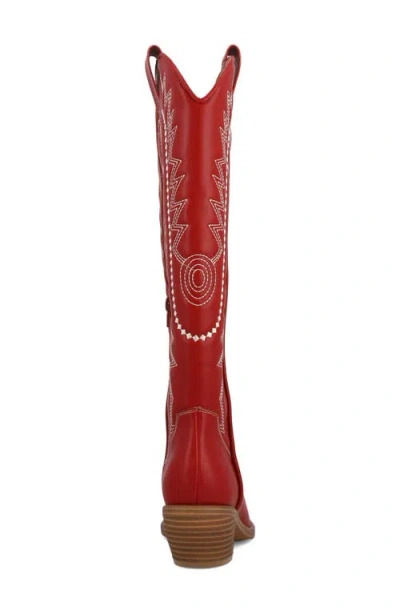 Mia Locklyn Western Boot In Red