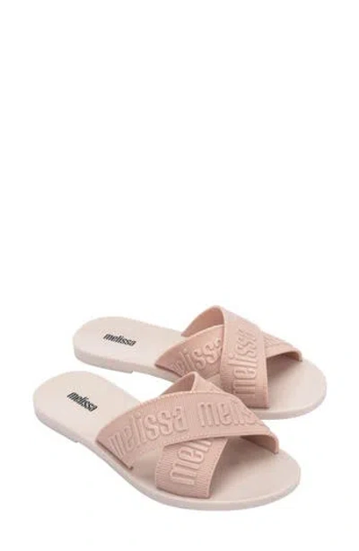 Melissa Logo-embossed Crossover Slides In Multi