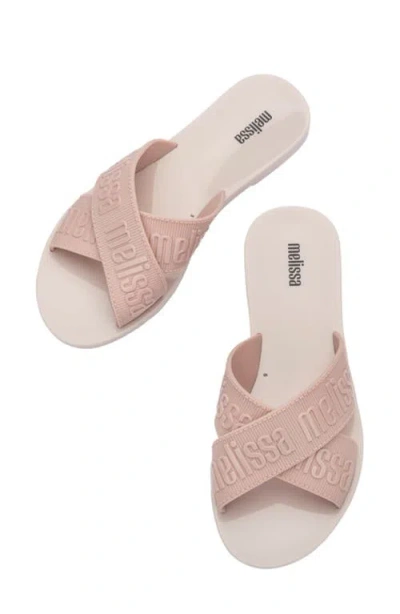Melissa Logo-embossed Crossover Slides In Multi
