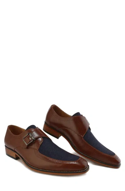 Gino Vitale Moc Toe Monk Strap Loafer In Multi