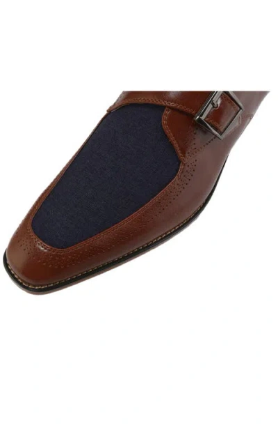 Gino Vitale Moc Toe Monk Strap Loafer In Multi