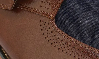 Gino Vitale Moc Toe Monk Strap Loafer In Multi
