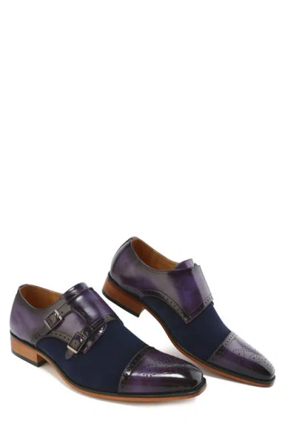 Gino Vitale Double Monk Strap Loafer In Multi