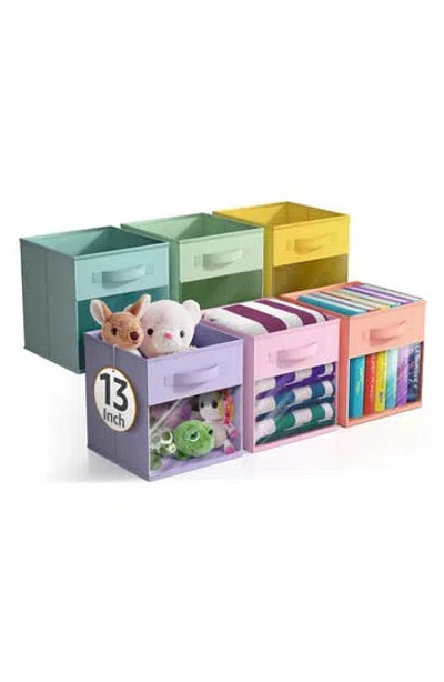 Sorbus 6-pack Window Collapsible Storage Bins In Multi