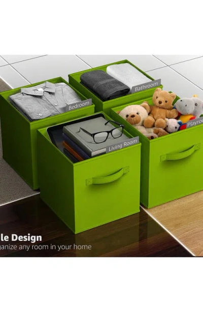 Sorbus 8-pack Foldable Storage Cube Bins In Green