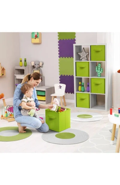 Sorbus 8-pack Foldable Storage Cube Bins In Green