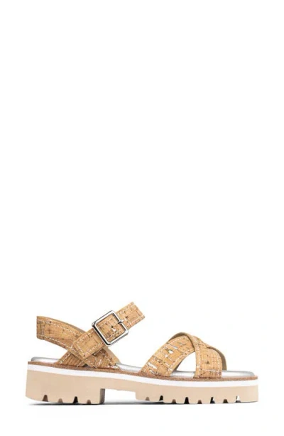 Donald Pliner Women Pyper Natural Silver Cork Casual In Brown