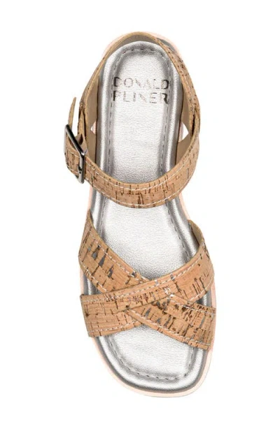 Donald Pliner Women Pyper Natural Silver Cork Casual In Brown