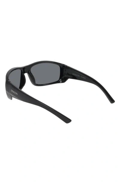 Dragon 64mm Oversize Rectangular Sunglasses In Black