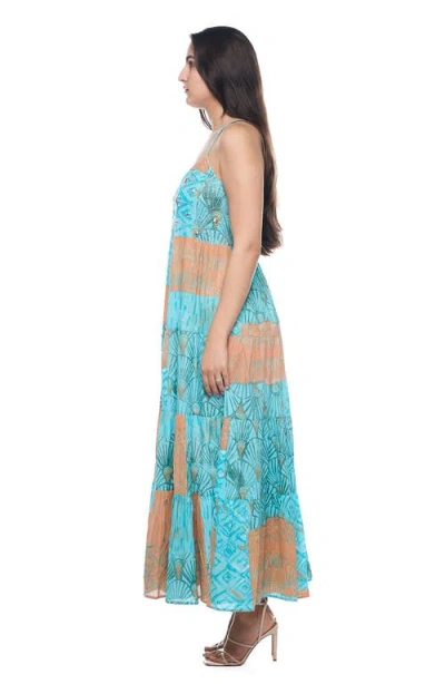 Ranee's Ranees Patchwork Cotton Maxi Sundress In Multi