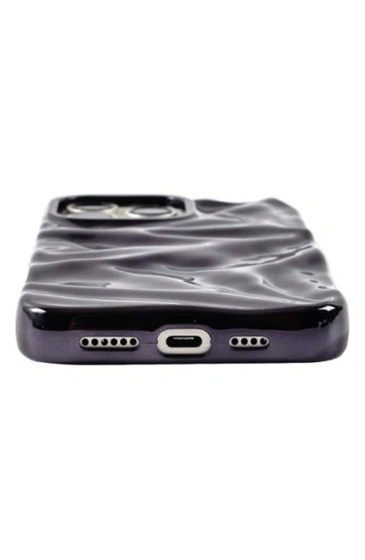 Auramma Black Crinkle Iphone 16 Pro Max Case In Pattern