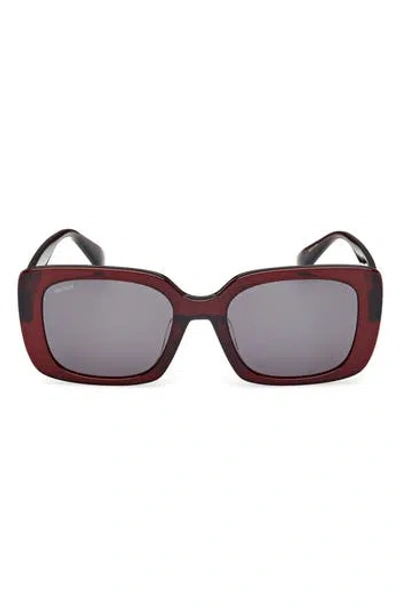Max Mara 54mm Rectangular Sunglasses In Red