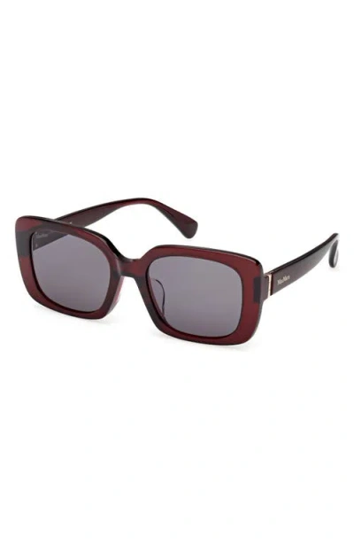 Max Mara 54mm Rectangular Sunglasses In Red