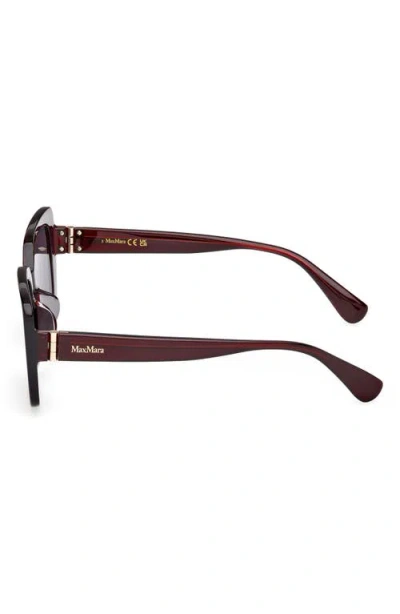 Max Mara 54mm Rectangular Sunglasses In Red