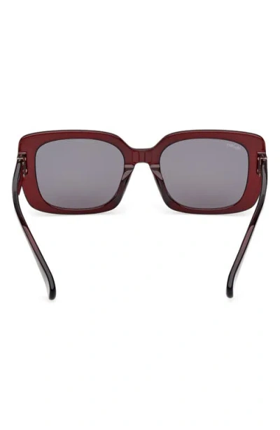 Max Mara 54mm Rectangular Sunglasses In Red