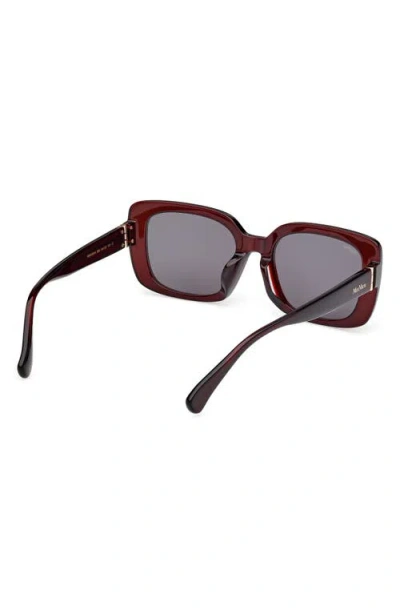 Max Mara 54mm Rectangular Sunglasses In Red