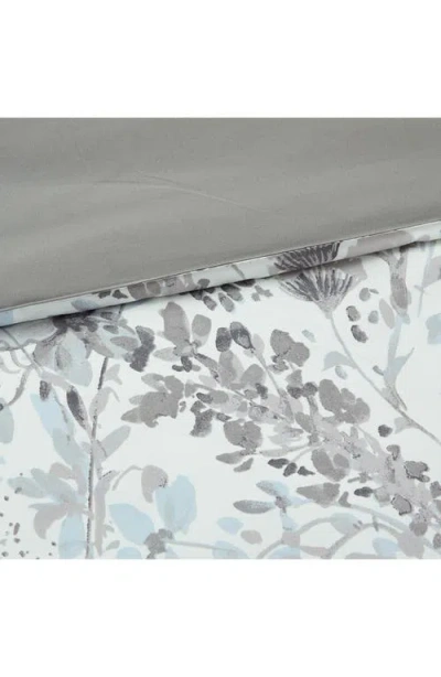Modern Threads Floral Print Microfiber 5-piece Comforter Set In Gray