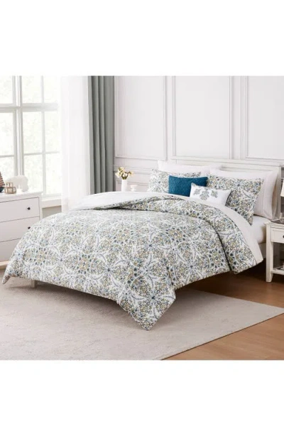Modern Threads Floral Print Microfiber 5-piece Comforter Set In Multi