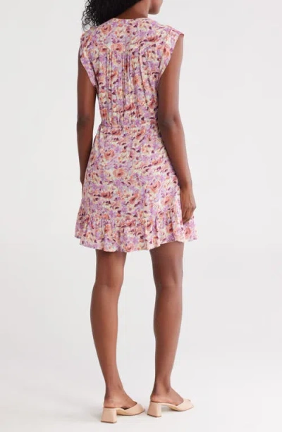 Lovestitch Button Front Midi Dress In Multi