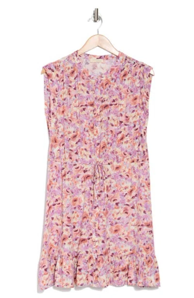 Lovestitch Button Front Midi Dress In Multi