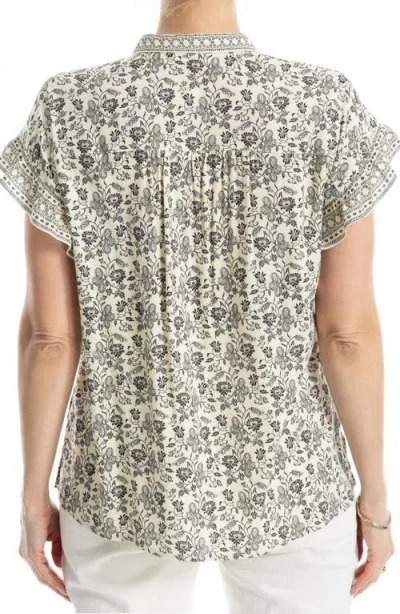 Max Studio Patterned Top In White
