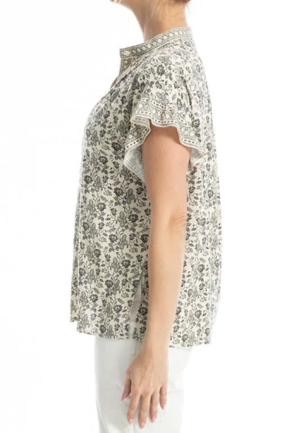Max Studio Patterned Top In White