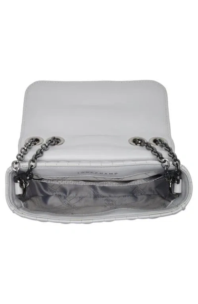 Longchamp Quilted Chain Strap Shoulder Bag In White