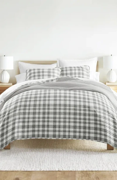 Homespun Pattern Reversible Quilt & Sham Set In Multi