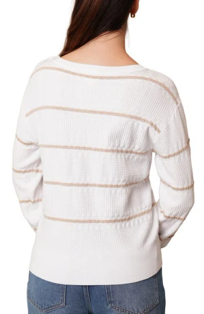Cyrus Stripe Pullover Sweater In White