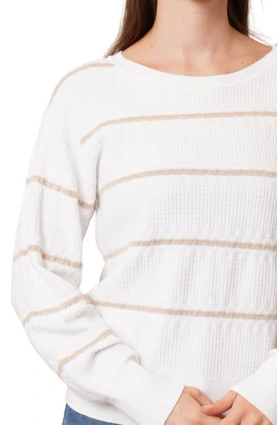 Cyrus Stripe Pullover Sweater In White