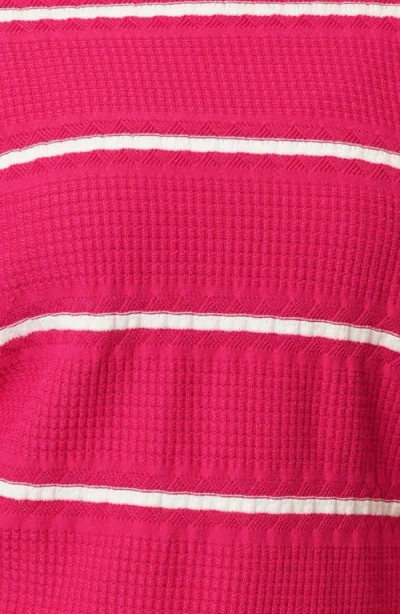 Cyrus Stripe Pullover Sweater In Pink
