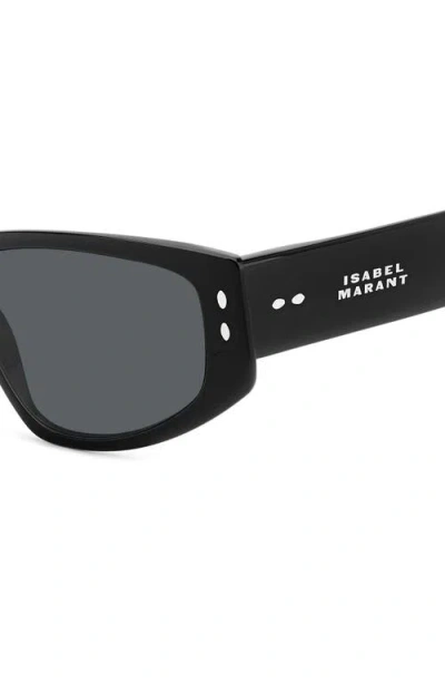 Isabel Marant Im0172s Rectangular Acetate Sunglasses In Black